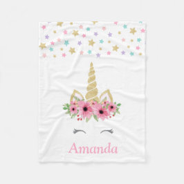 Cobertor De Velo Cobertura personalizada do velo do unicórnio
