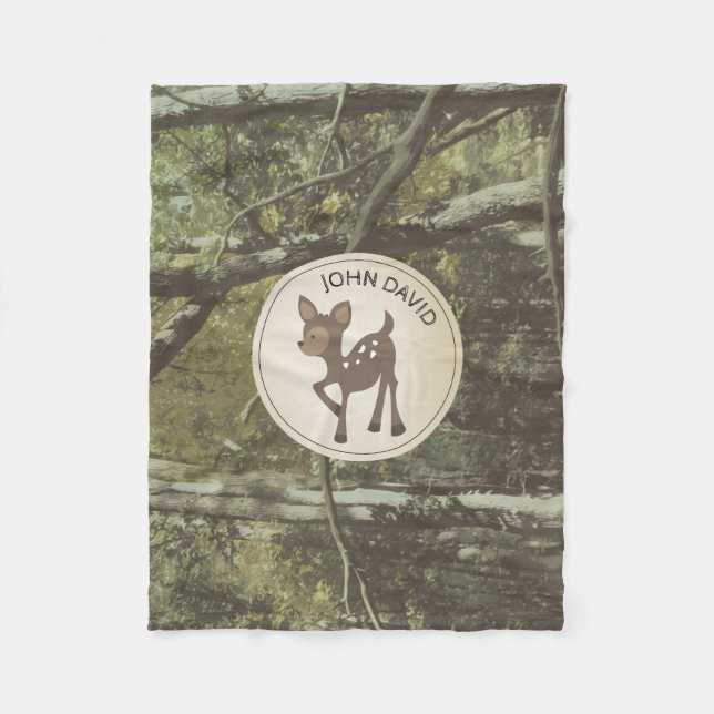 Cobertor De Velo Cobertura personalizada do velo dos cervos da (Frente)