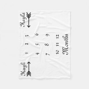 Cobertor De Velo Cobertura personalizada gêmeo do mês do marco