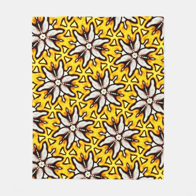 Cobertor De Velo Cobertura polar Jimette Desenho amarelo branco (Frente)