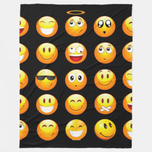 Cobertor De Velo cobertura preta dos emojis