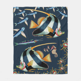 Cobertor De Velo Cobertura tropical 2 do velo dos peixes e dos
