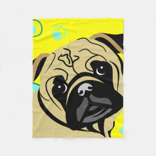Cobertor De Velo Coberturas carnudos da cara do Pug