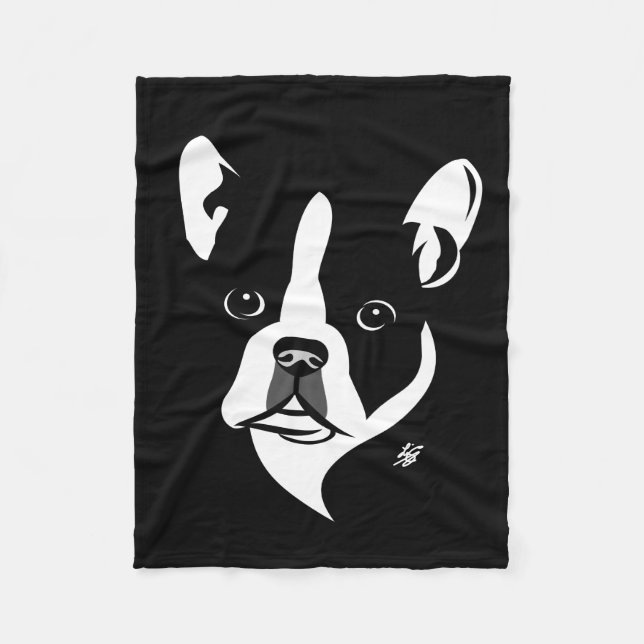 Cobertor De Velo Coberturas da arte de Boston Terrier (Frente)