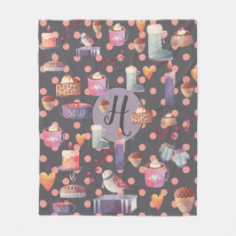 Cobertor De Velo Coberturas de Hipertensão - Cozy Life Monograma de