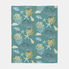 Cobertor De Velo Cobra Aquática Casca Cascas de Peixe Folha de Cora