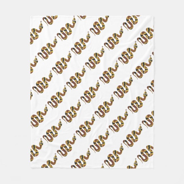 Cobertor De Velo Cobra Brown e Silhouette Dourada (Frente)