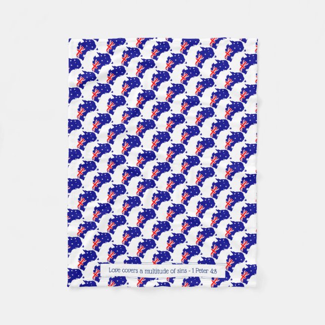 Cobertor De Velo Cobrir AUSTRÁLIA de amores cristãos (Frente)