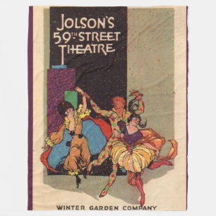 Cobertor De Velo cobrir do playbill do Al Jolson de 1923