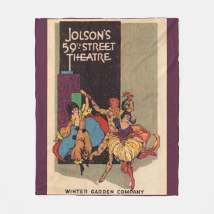 Cobertor De Velo cobrir do playbill do Al Jolson de 1923