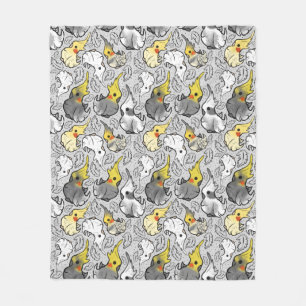 Cobertor De Velo Cockatiels empoeirados lanchem