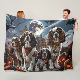 Cobertor De Velo Cocker Spaniel Halloween Spooky