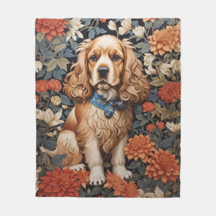 Cobertor De Velo Cocker Spaniel William Morris Inspirou Floral