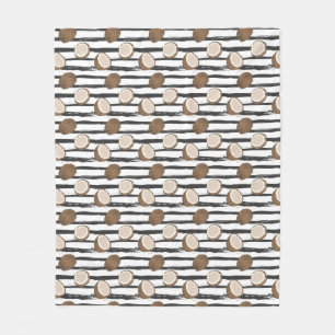 Cobertor De Velo Cocos no Padrão de Stripes de Grunge