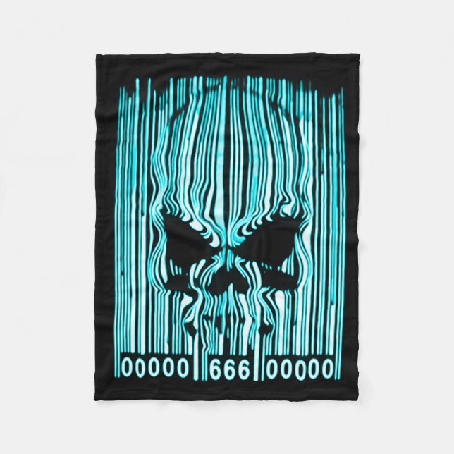 Cobertor De Velo Código de barras astral 666 do demónio (Frente)