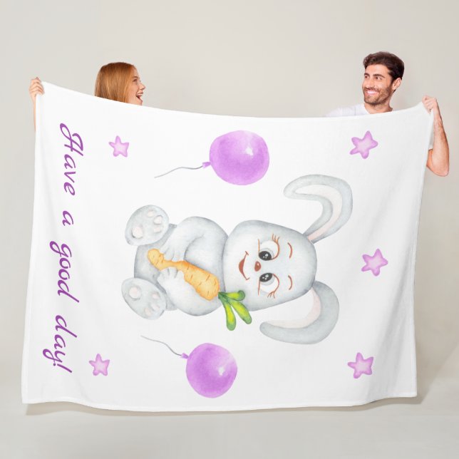 Cobertor De Velo Coelhinho bonito para um Poster de humor positivo (In Situ)