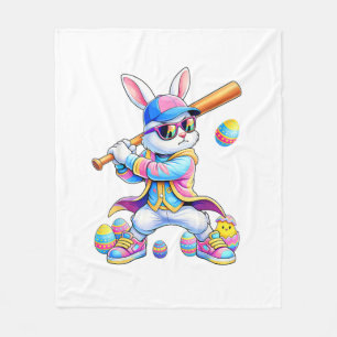 Cobertor De Velo Coelhinho de Basebol Funny Tie Dye Coelho de Pásco