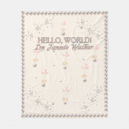 Cobertor De Velo Coelho branco personalizável em uma credencial ros