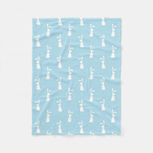Cobertor De Velo Coelho de Páscoa Branco Orelhas de Coelho Azul Pas