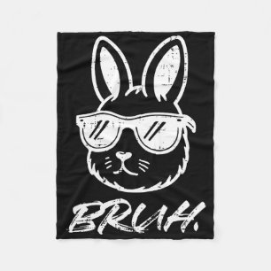 Cobertor De Velo Coelho Easter Bruh Sungles Meme Divertido Homens M