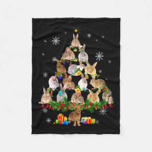 Cobertor De Velo Coelho Natal Árvore de Natal Neve Coelho Divertido