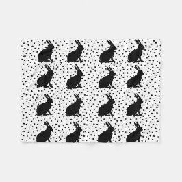 Cobertor De Velo Coelho Negro Silhout Páscoa