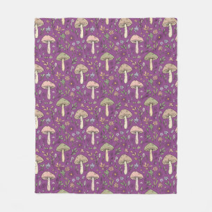 Cobertor De Velo Cogumelo Roxo Ameixa Fungi Casa Aconchegante Amant