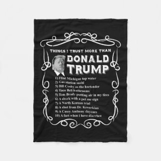 Cobertor De Velo Coisas em que Confio Mais do que em Donald Trump A