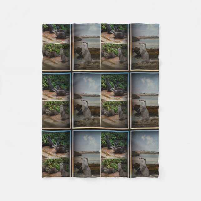 Cobertor De Velo Colagem com Três Imagens, Pequena (Frente)