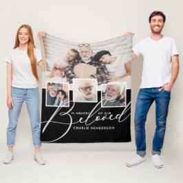 Cobertor De Velo Colagem De 4 Fotografias Em Memória Do Nosso Amado