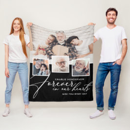 Cobertor De Velo Colagem De 4 Fotos Manuscrita Para Sempre Em Nosso