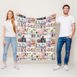 Cobertor De Velo Colagem de 80 fotos personalizada (20 repetições)