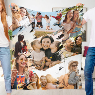 Cobertor De Velo Colagem de 9 Fotos Personalizadas