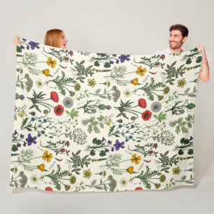 Cobertor De Velo Colagem de flores silvestres
