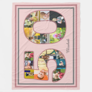 Cobertor De Velo Colagem de Fotografias com 50 Festas de aniversári