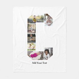 Cobertor De Velo Colagem de Fotografias com design Carta C
