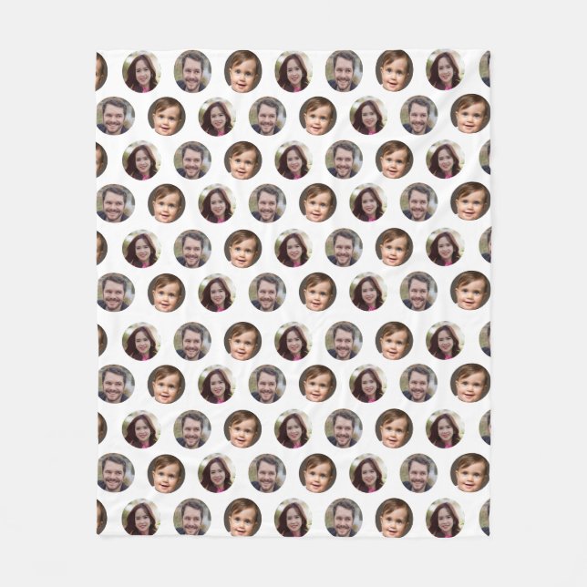 Cobertor De Velo Colagem de Fotografias de 3 Membros da Família (Frente)