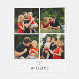 Cobertor De Velo Colagem de Fotografias de Clubs de Golf de Nome Pe