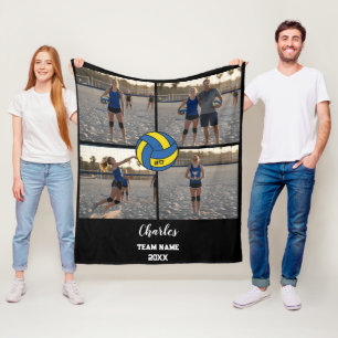 Cobertor De Velo Colagem de Fotografias de Jogador de Voleibol Pers