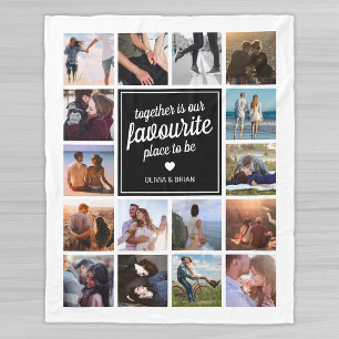 Cobertor De Velo Colagem de Fotografias de Memórias Personalizadas