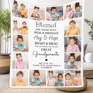 Cobertor De Velo Colagem de Fotografias de Poem Personalizadas por