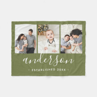 Cobertor De Velo Colagem de Fotografias do Monograma 3 da Família M