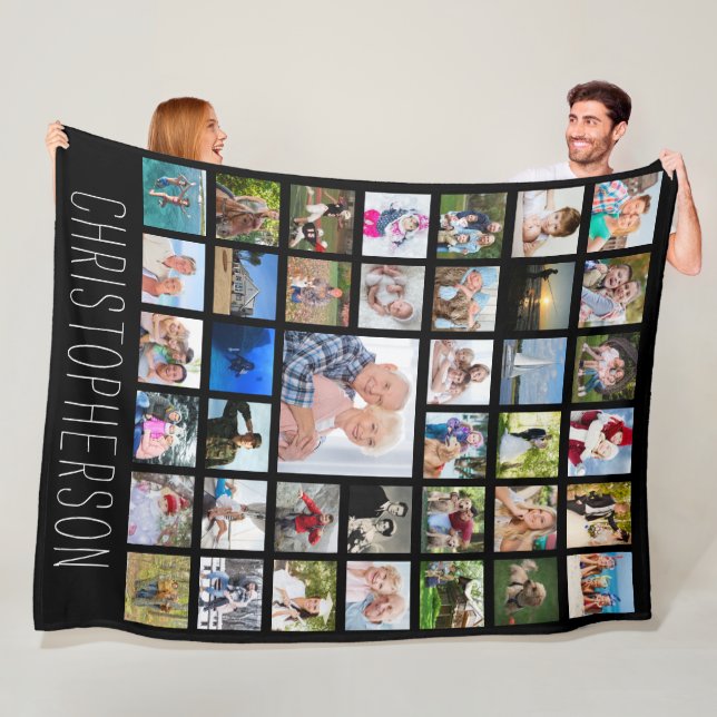 Cobertor De Velo Colagem de Fotografias Personalizada da Família 39 (In Situ)