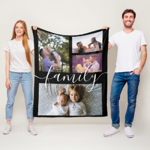 Cobertor De Velo Colagem de Fotografias Personalizada Família Perso
