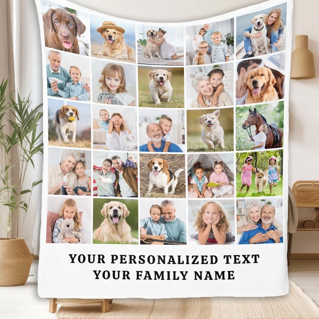 Cobertor De Velo Colagem de Fotografias Personalizada Moderna da Fa (Criador carregado)