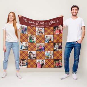 Cobertor De Velo Colagem de Fotografias Personalizada Única da Xadr