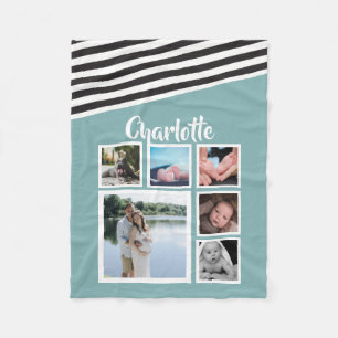Cobertor De Velo Colagem de Fotografias Personalizada Único