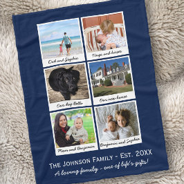 Cobertor De Velo Colagem de Fotografias Personalizadas da Família C