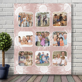 Cobertor De Velo Colagem de Fotografias Simplista 9 de Rosa Sunflow