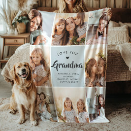 Cobertor De Velo Colagem de Fotografias Vovais da Família TEXT PERS